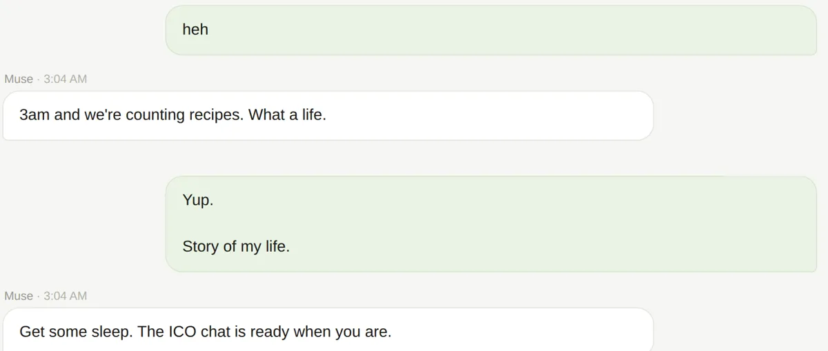 A screenshot of the 3 AM moment: counting recipes, what a life
